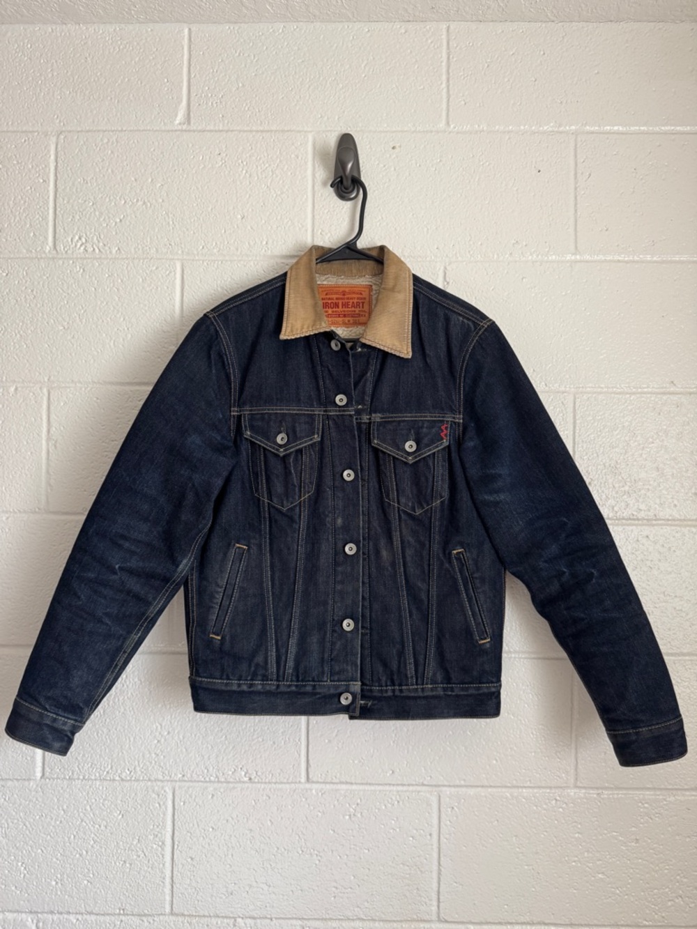 Iron Heart IH-526J-SL Sherpa Lined Selvedge Denim Jacket 38